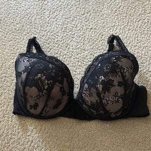 Cacique Black Lace Underwire Bra 42D